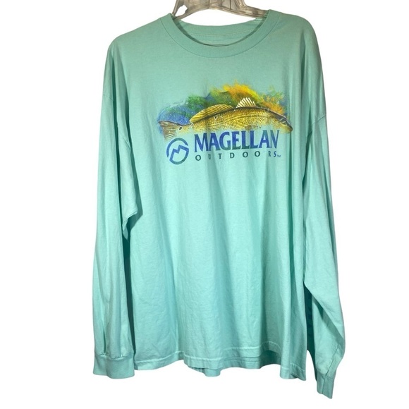 Magellan Outdoors Big Men FishGear Size 3XL Graphic Long Sleeve Spellout T-shirt - Picture 2 of 8